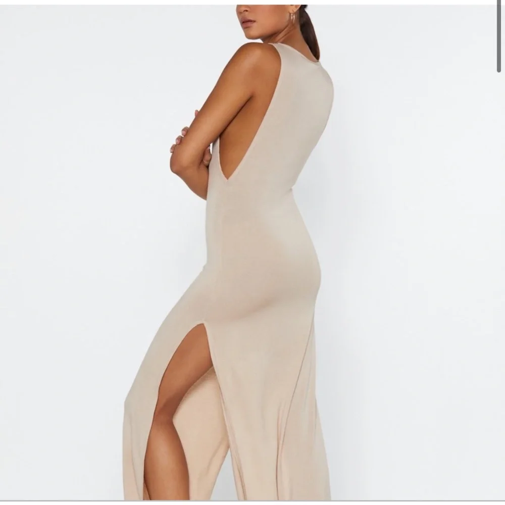 NWT Nasty Gal sexy Black maxi with side slits “my ride or side” midi dress Sz 6 - Picture 13 of 13